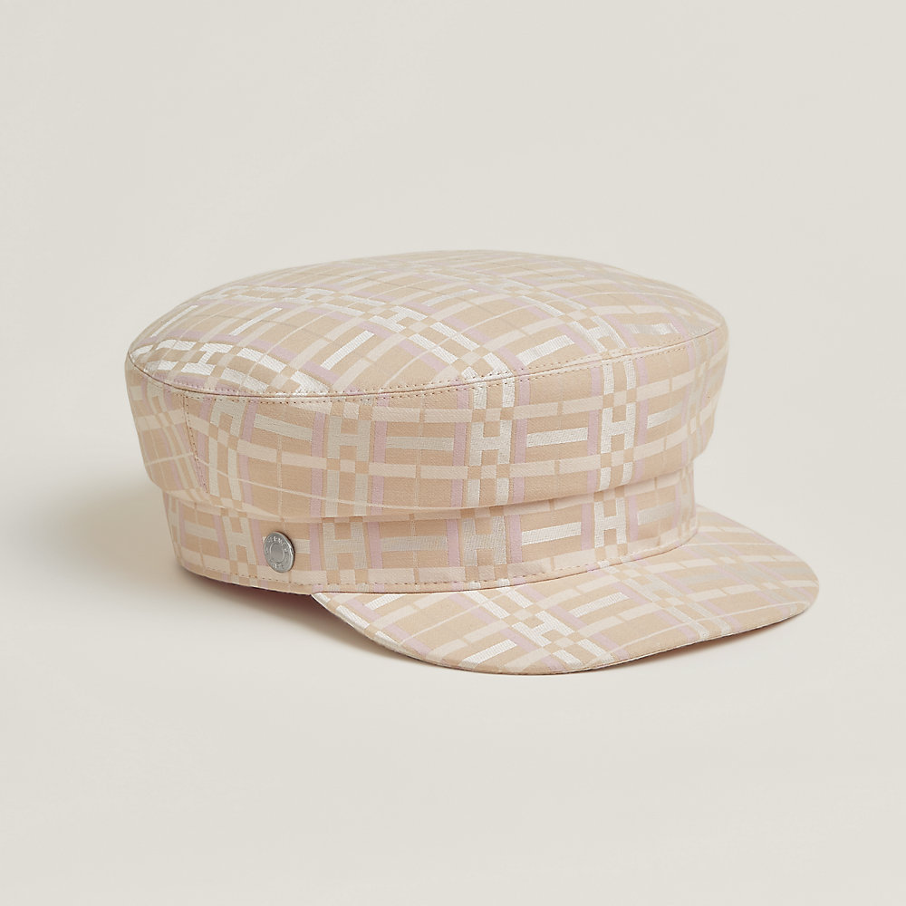【幾何学モチーフが視線を奪う】HERMESキャップDeauville H Kilt Deauville H Kilt cap | Hermès UK